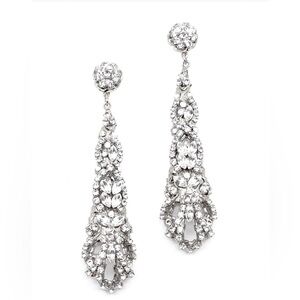 Crystal Drop Bridal Earrings Maria Elena Holiday Bridal Earrings Vintage
